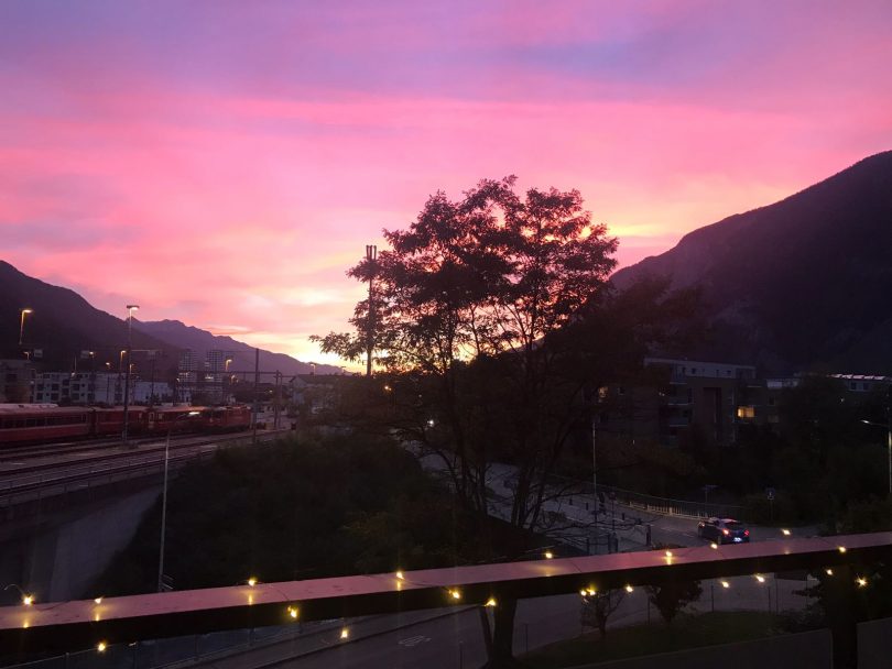 Sonnenuntergang in Chur